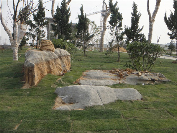 莲花石假山流水